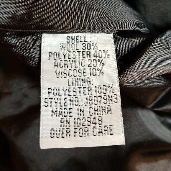 TULLE Green/Gray Wool Peacoat S - Picture 9 of 10